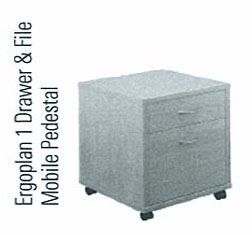 ERGOPLAN 1 DRAWER AND FILE MOBILE PEDESTALS